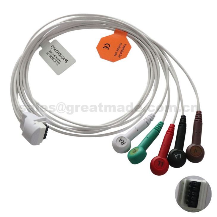 Χρήση με το Mortara H3 Holter 5 οδηγήσεων Leadwires