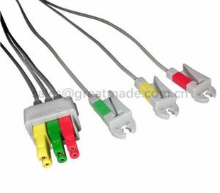 Συμβατό datx ohmeda Σετ Leadwire, 3-Lead, Grabber, IEC, 100CM και 2PIN.