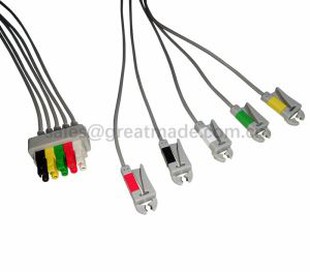 Συμβατό σετ Leadwire Pro1000, 5-Lead, Grabber, IEC, 100CM και 2PIN.