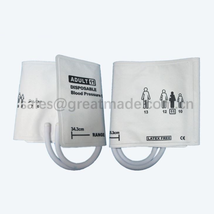 Ενηλίκων # 11Διακόλλητη μανσέτα Nibp, περιφέρεια βραχίονα 25,3-34,3cm, διπλή σωλήνα